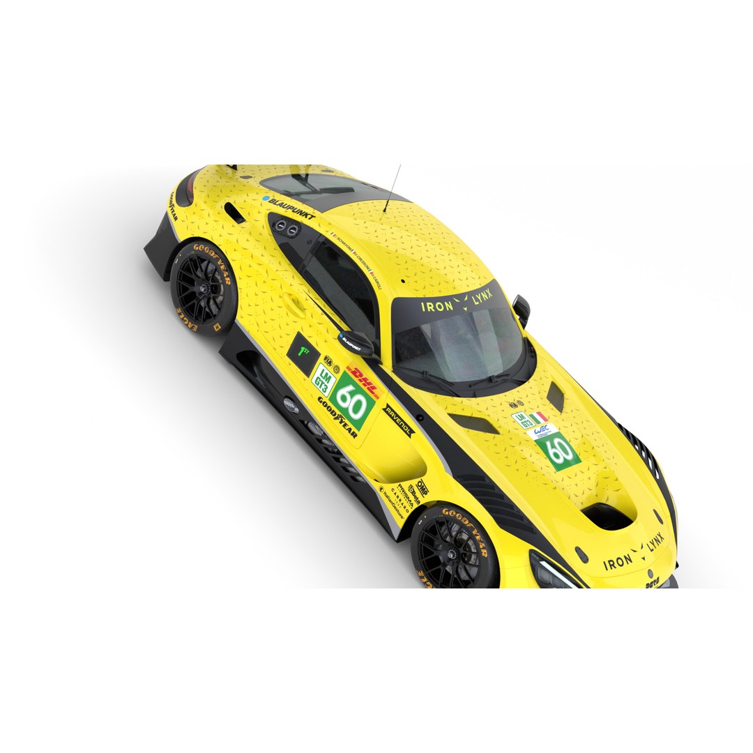 Mercedes AMG LMGTE 3D Model – High Poly Racing Car, FBX, Game Ready - View 17