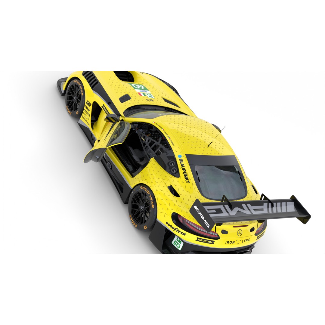 Mercedes AMG LMGTE 3D Model – High Poly Racing Car, FBX, Game Ready - View 19