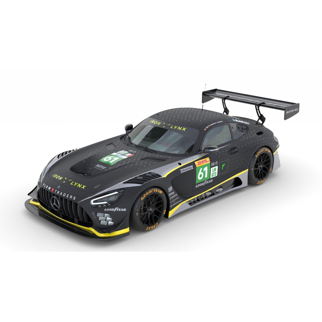 Mercedes AMG LMGTE 3D Model – High Poly Racing Car, FBX, Game Ready - View 3
