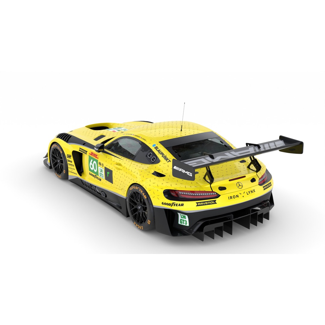 Mercedes AMG LMGTE 3D Model – High Poly Racing Car, FBX, Game Ready - View 4