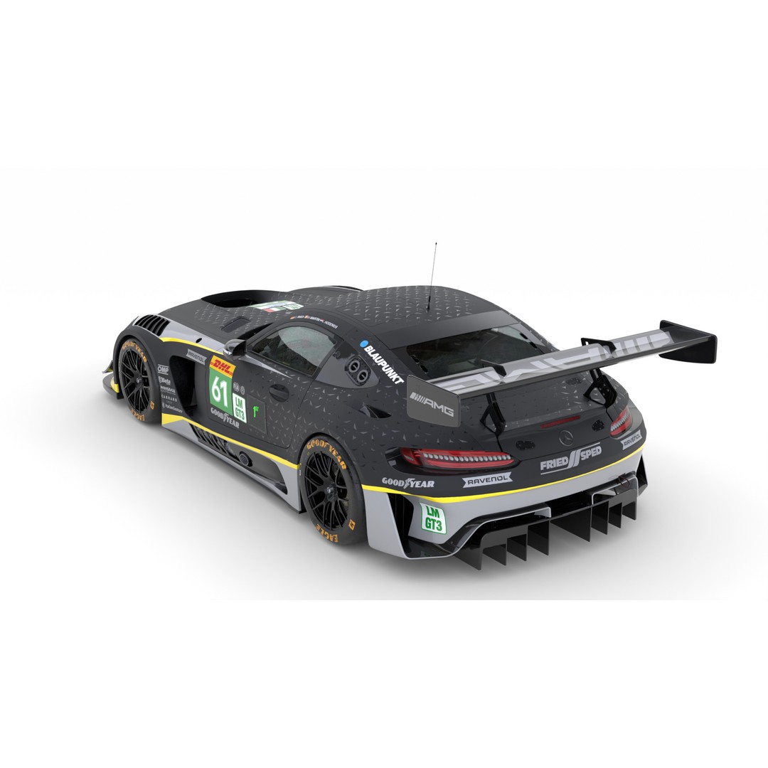 Mercedes AMG LMGTE 3D Model – High Poly Racing Car, FBX, Game Ready - View 5
