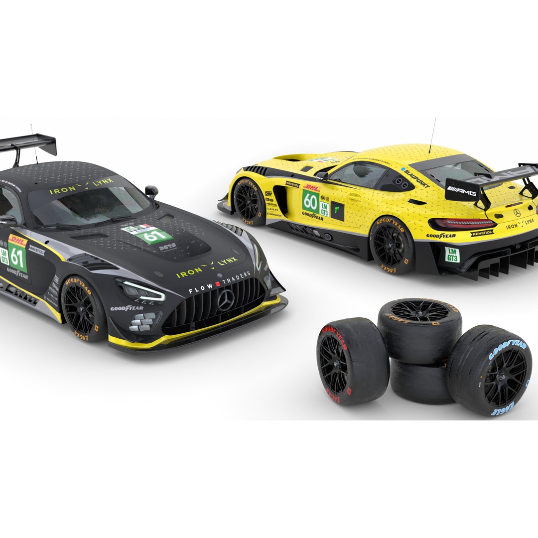 Mercedes AMG LMGTE 3D Model – High Poly Racing Car, FBX, Game Ready - View 6