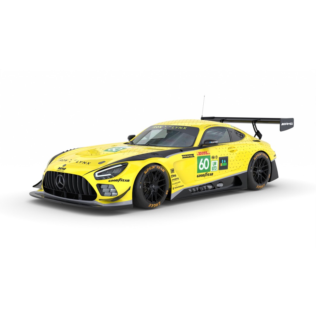 Mercedes AMG LMGTE 3D Model – High Poly Racing Car, FBX, Game Ready - View 7