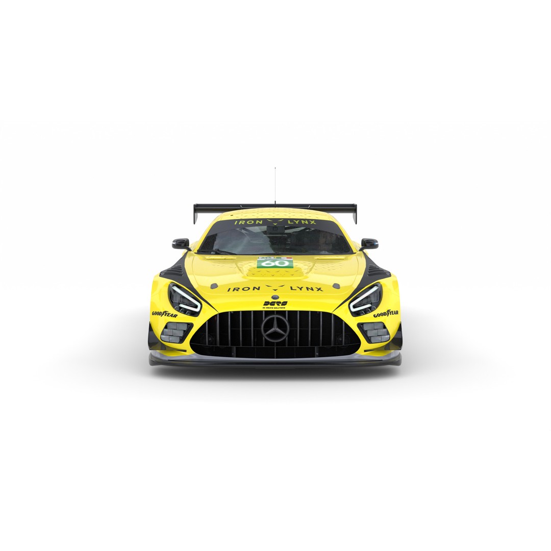 Mercedes AMG LMGTE 3D Model – High Poly Racing Car, FBX, Game Ready - View 9