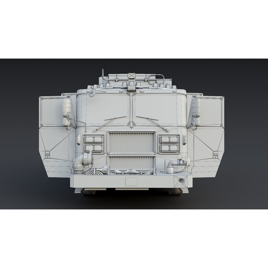 FDNY Fire Truck 3D Model – Low Poly Game Asset, PBR Textures, FBX - View 34