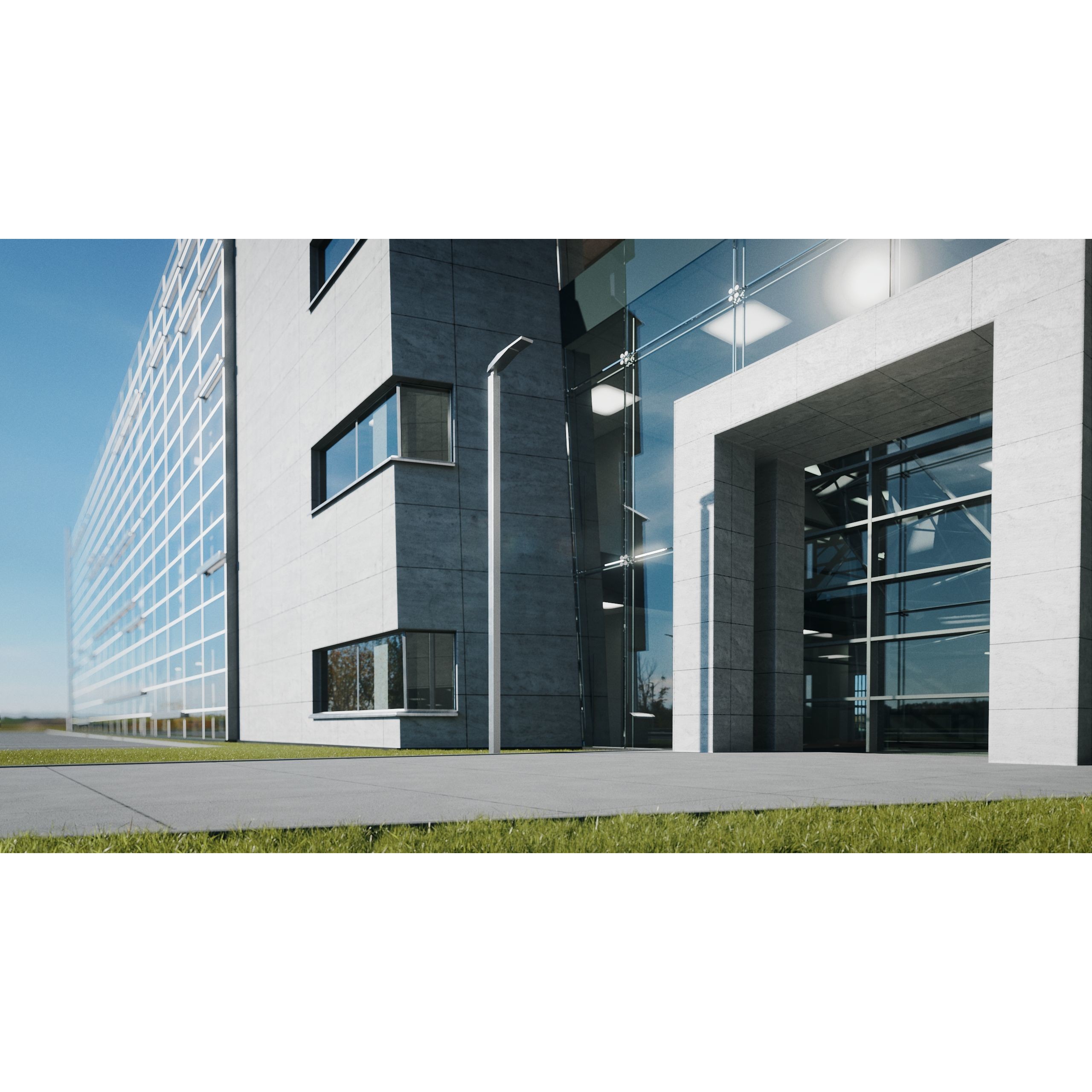 Modern Office Building - Low-Poly Game-Ready 3D Model - View 17