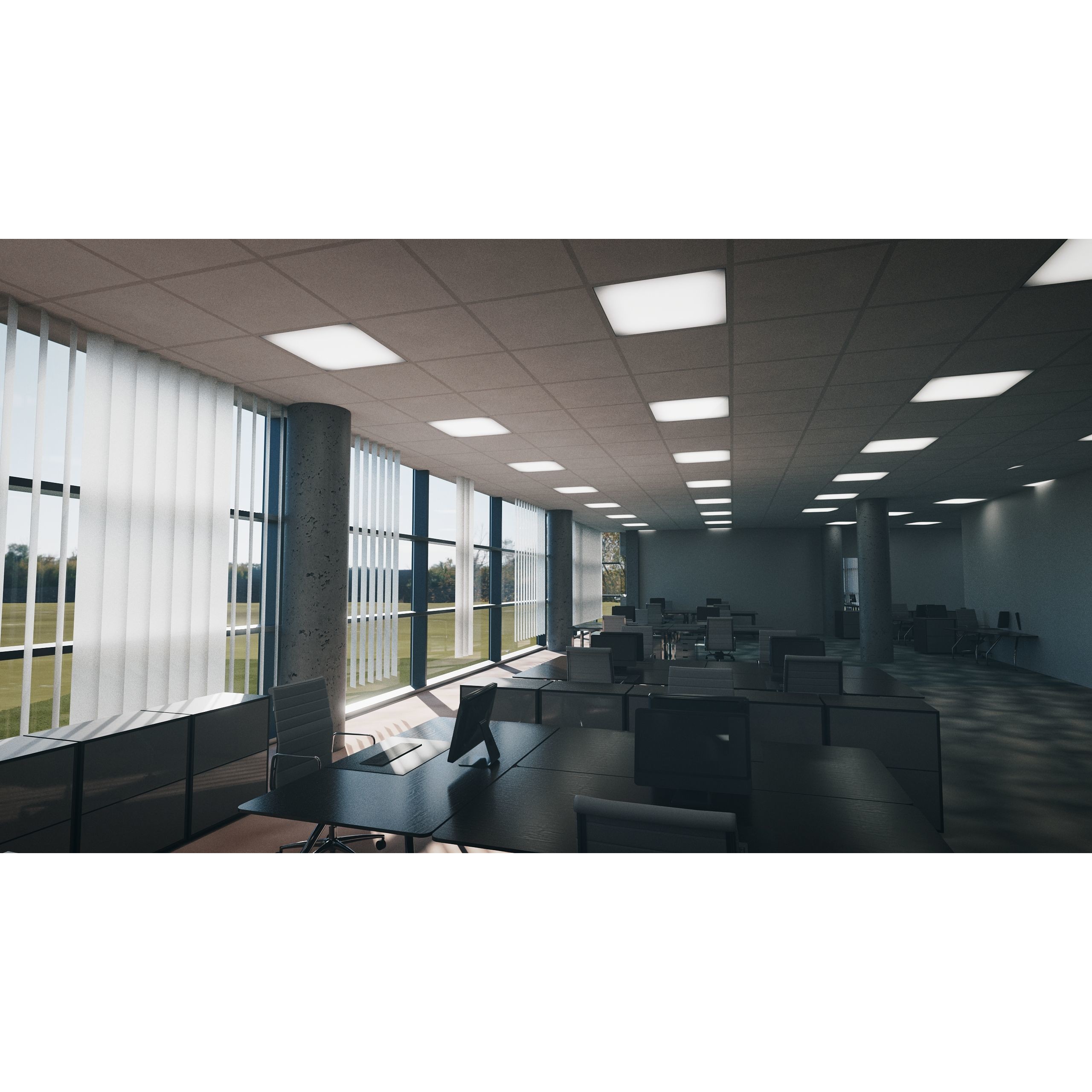 Modern Office Building - Low-Poly Game-Ready 3D Model - View 24
