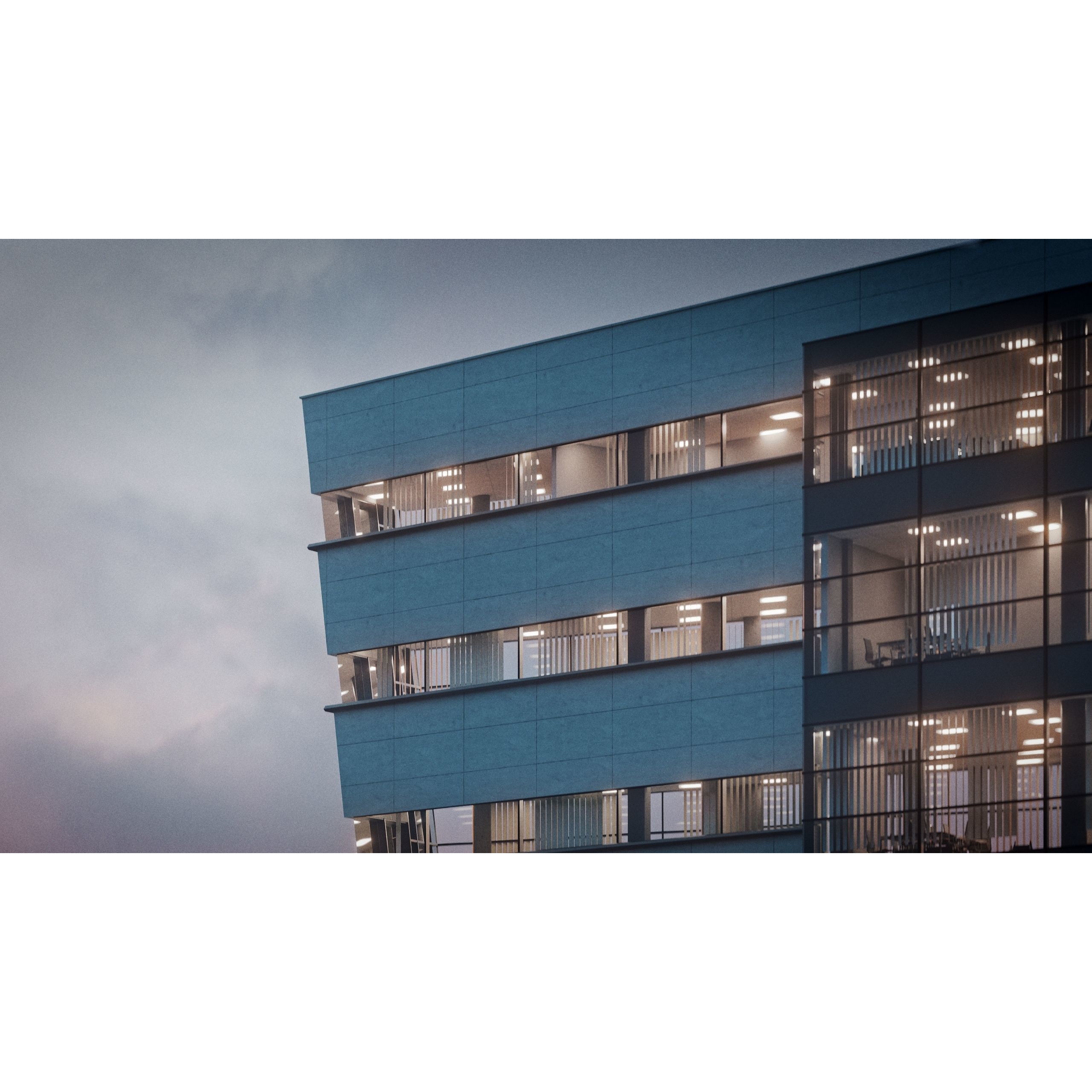 Modern Office Building - Low-Poly Game-Ready 3D Model - View 33