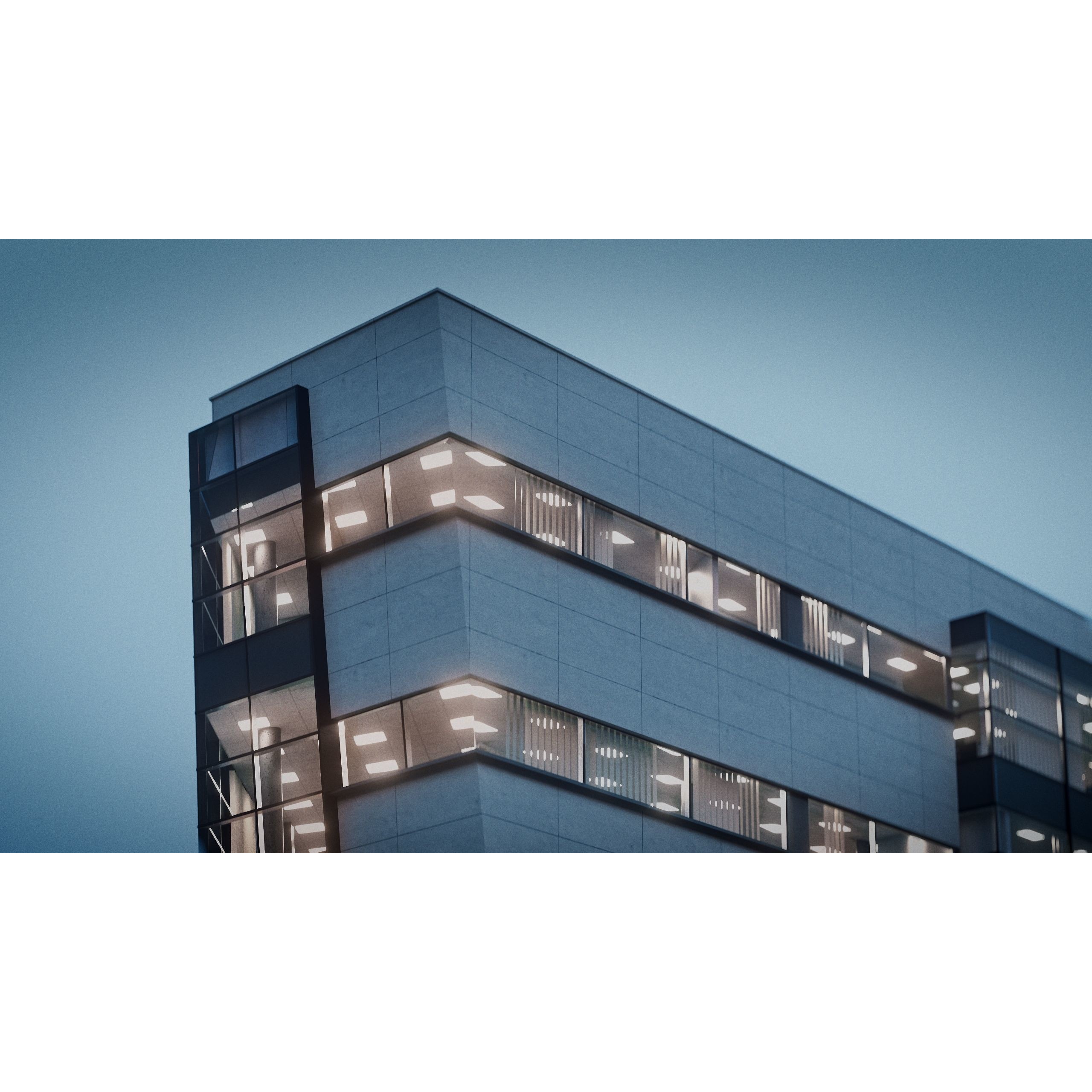 Modern Office Building - Low-Poly Game-Ready 3D Model - View 37