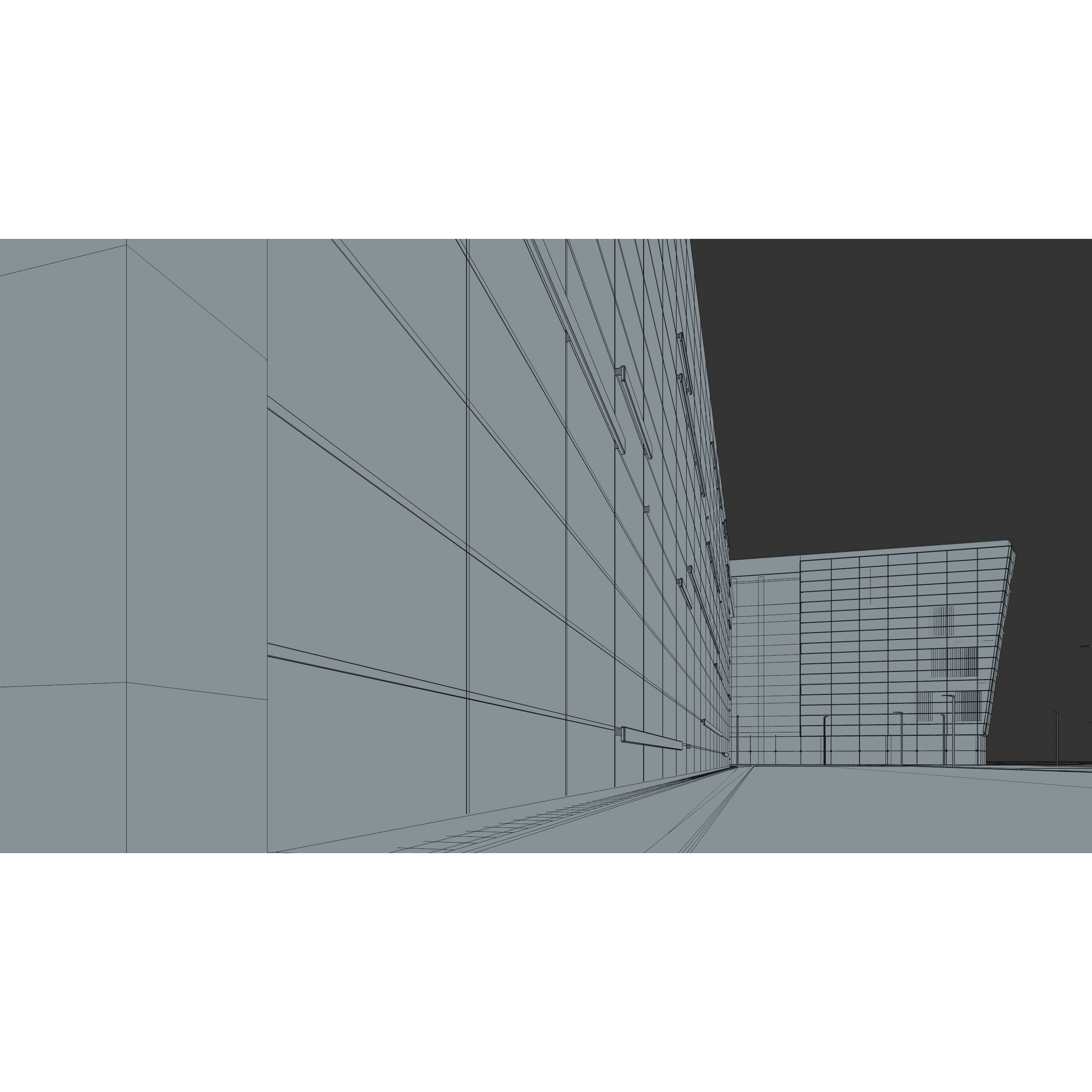 Modern Office Building - Low-Poly Game-Ready 3D Model - View 51