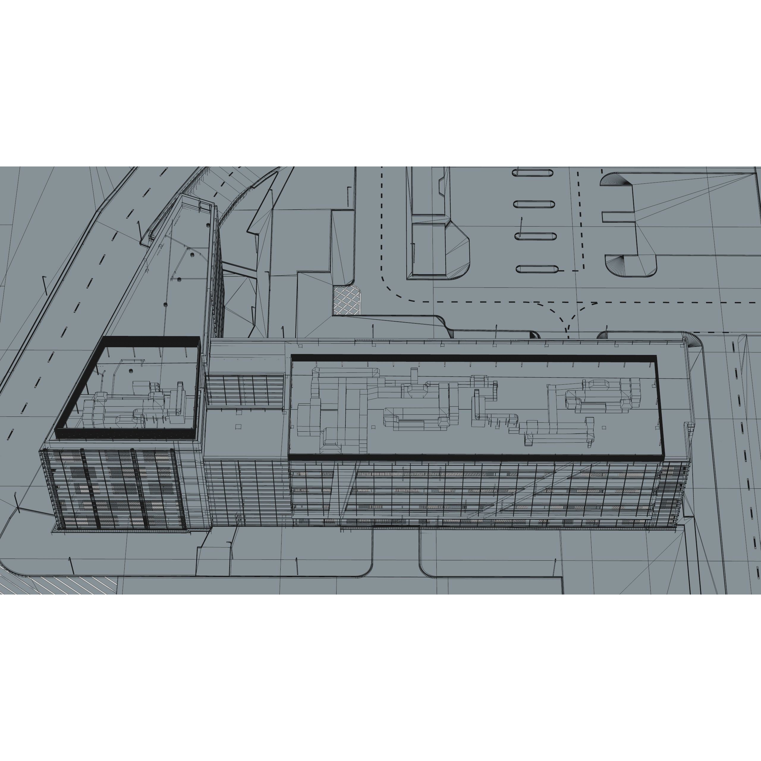 Modern Office Building - Low-Poly Game-Ready 3D Model - View 54