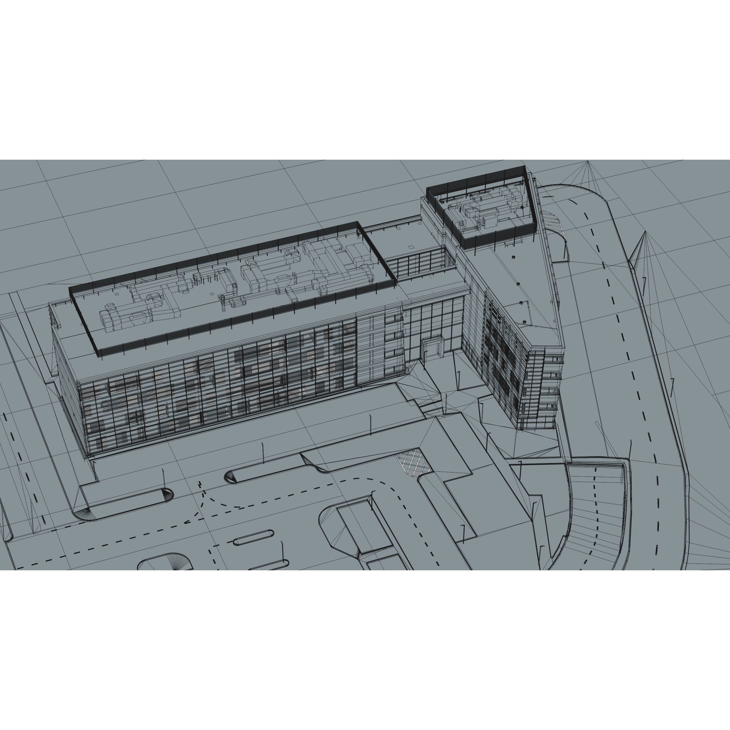 Modern Office Building - Low-Poly Game-Ready 3D Model - View 59