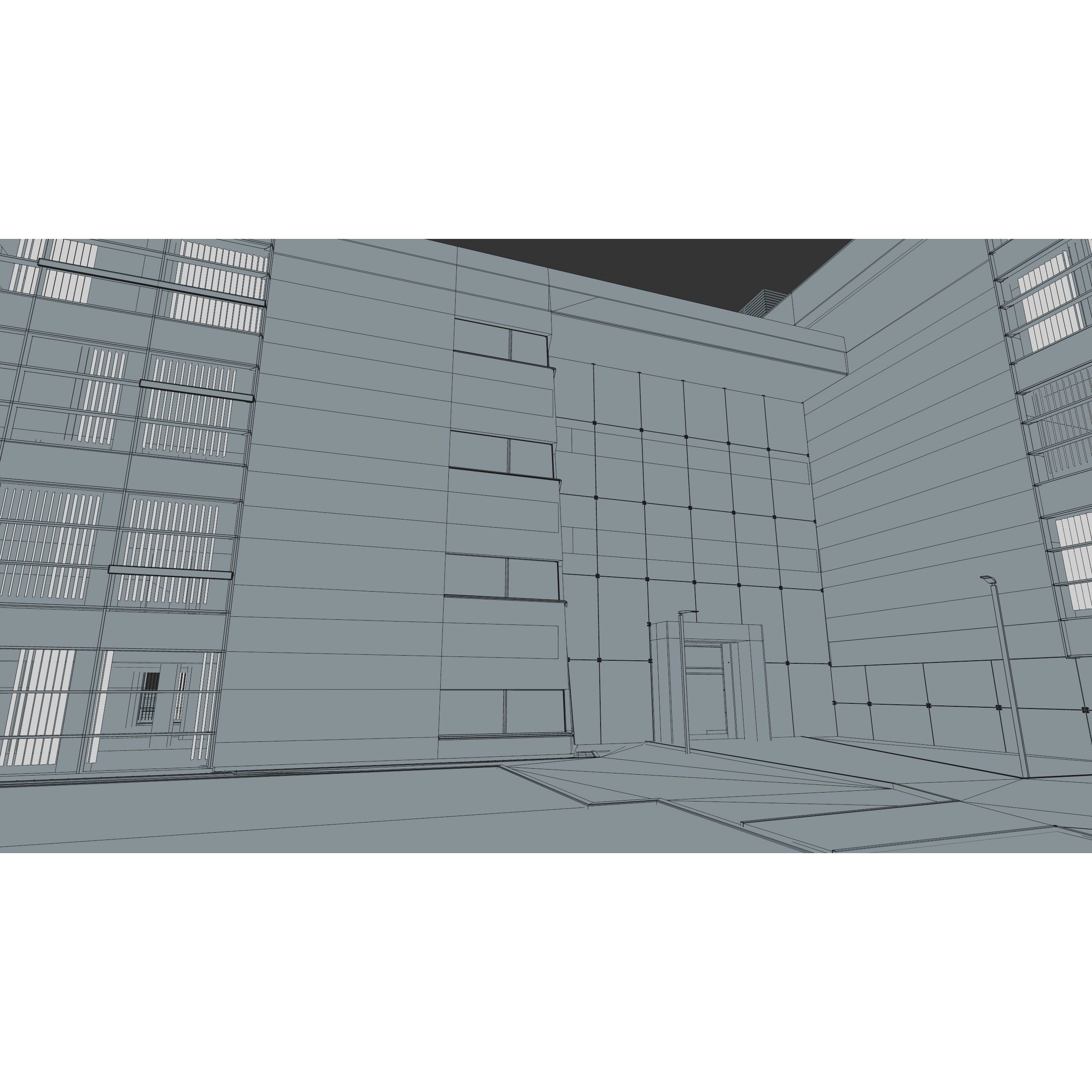 Modern Office Building - Low-Poly Game-Ready 3D Model - View 66