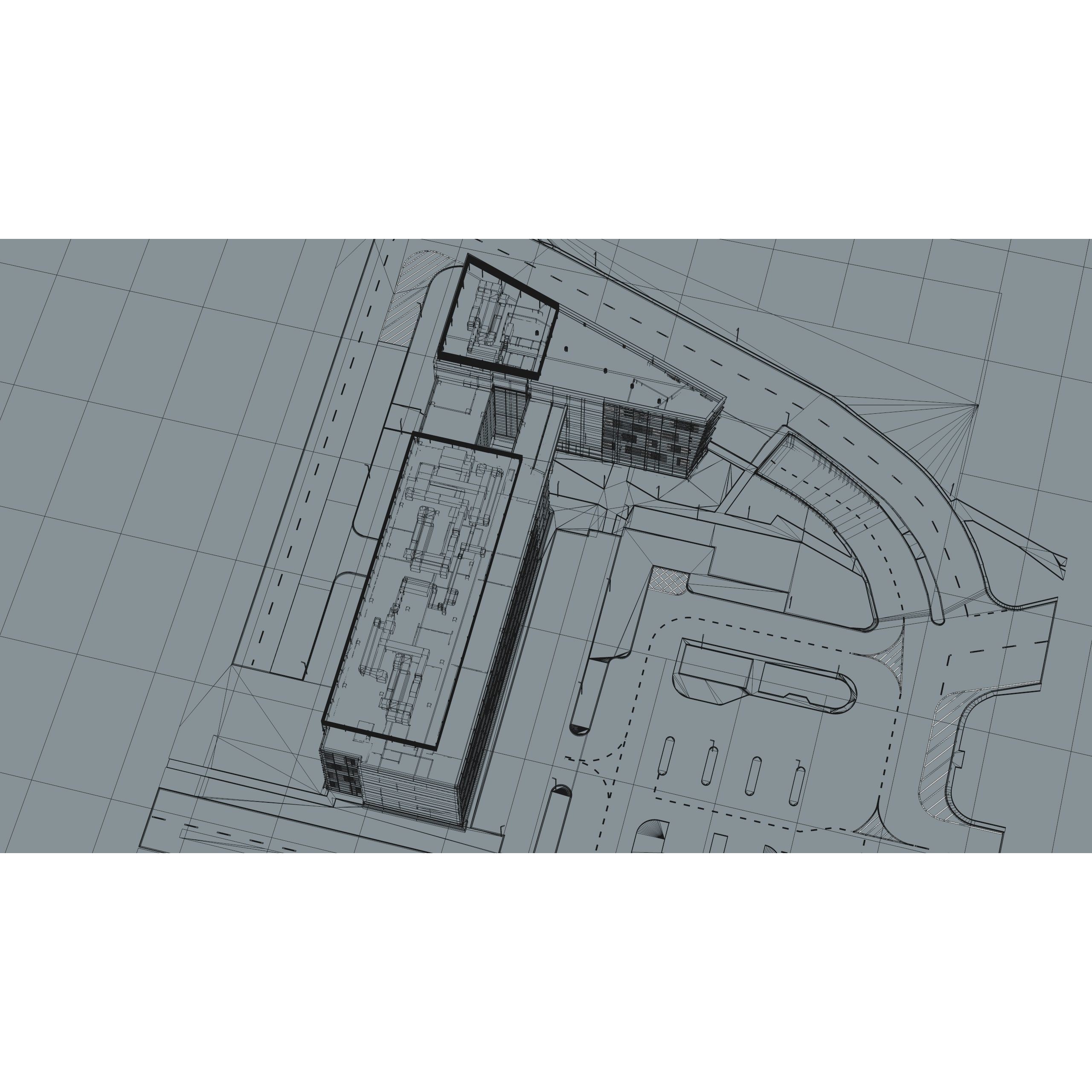 Modern Office Building - Low-Poly Game-Ready 3D Model - View 67