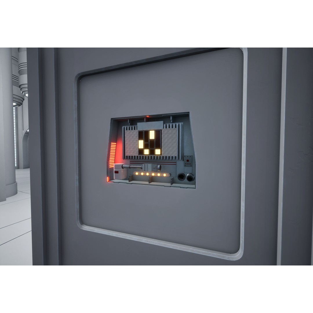 CloudCity Upper Corridors 3D Model – Low Poly Sci-Fi Assets, FBX - View 10