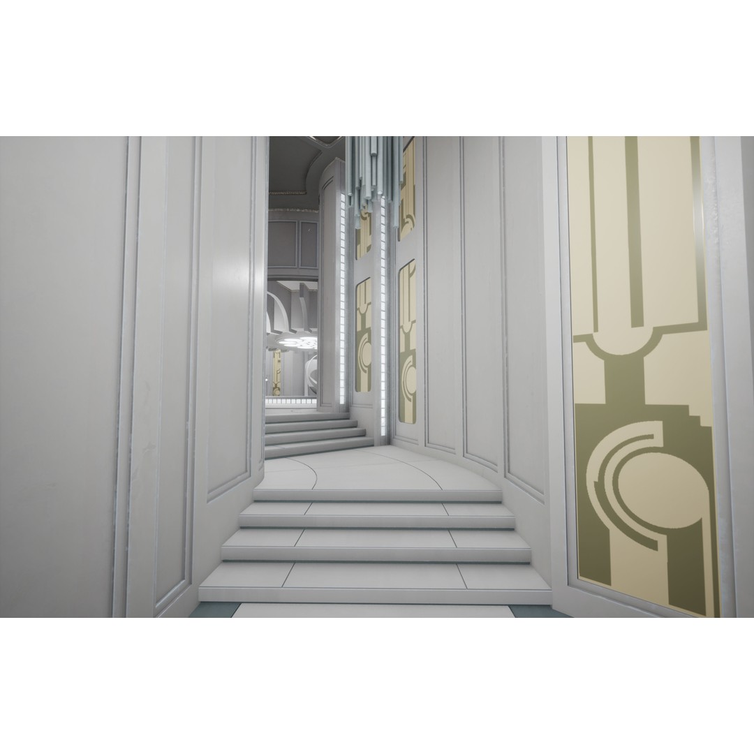 CloudCity Upper Corridors 3D Model – Low Poly Sci-Fi Assets, FBX - View 14