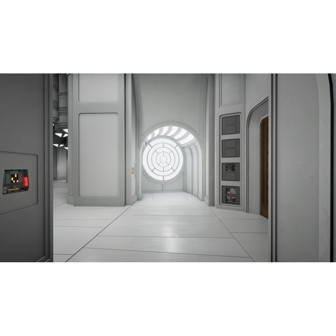 CloudCity Upper Corridors 3D Model – Low Poly Sci-Fi Assets, FBX - View 20