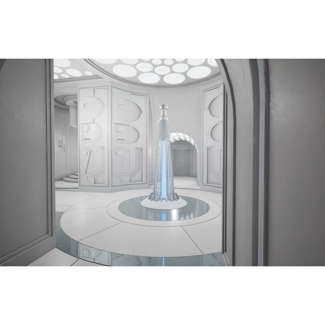 CloudCity Upper Corridors 3D Model – Low Poly Sci-Fi Assets, FBX - View 21