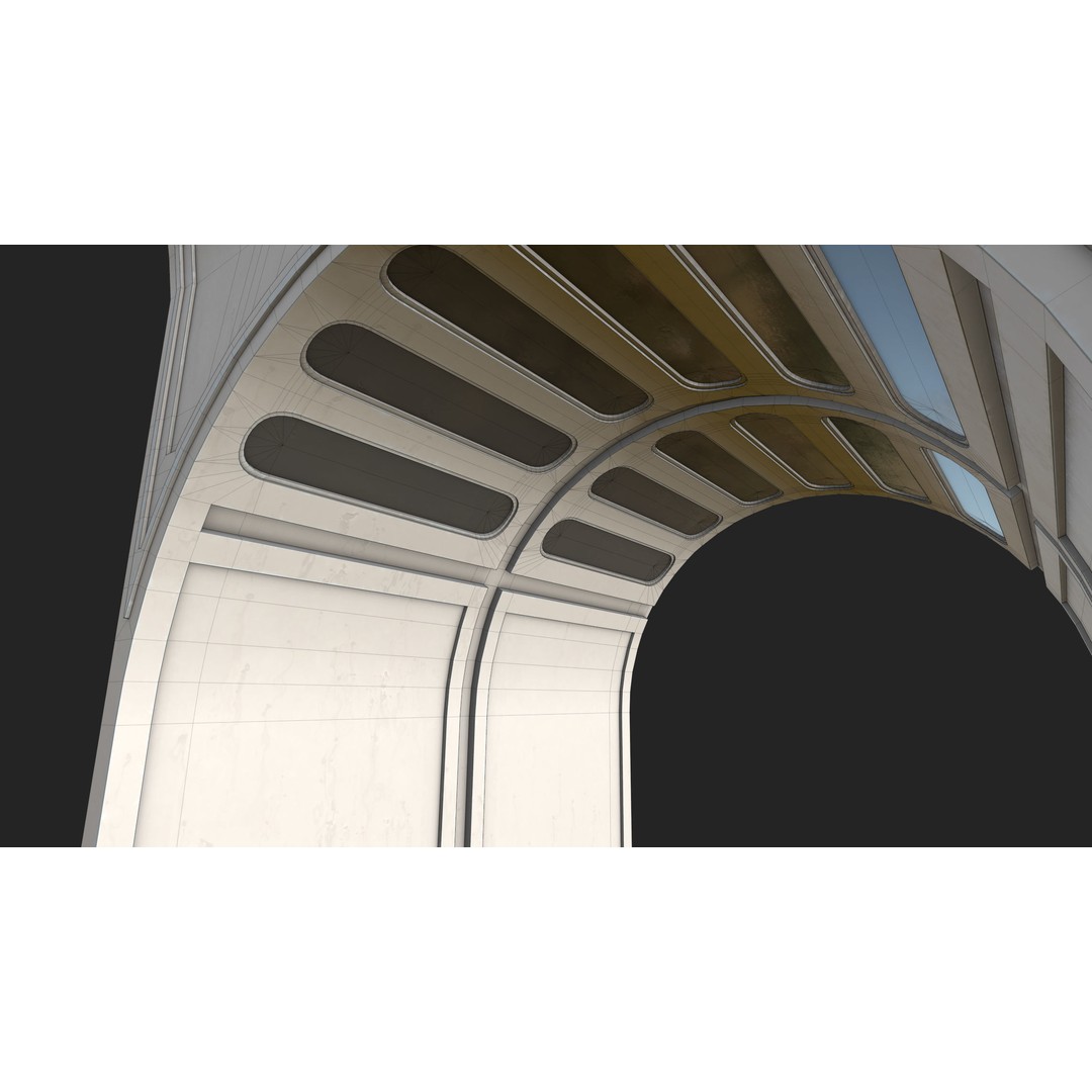 CloudCity Upper Corridors 3D Model – Low Poly Sci-Fi Assets, FBX - View 32