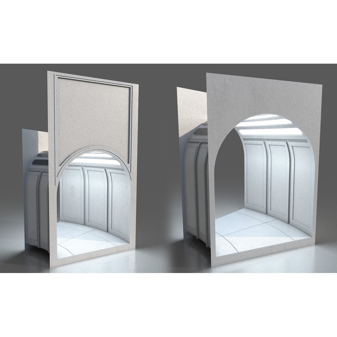 CloudCity Upper Corridors 3D Model – Low Poly Sci-Fi Assets, FBX - View 35