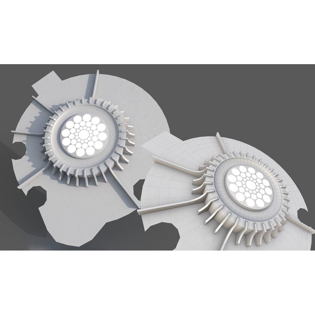 CloudCity Upper Corridors 3D Model – Low Poly Sci-Fi Assets, FBX - View 44
