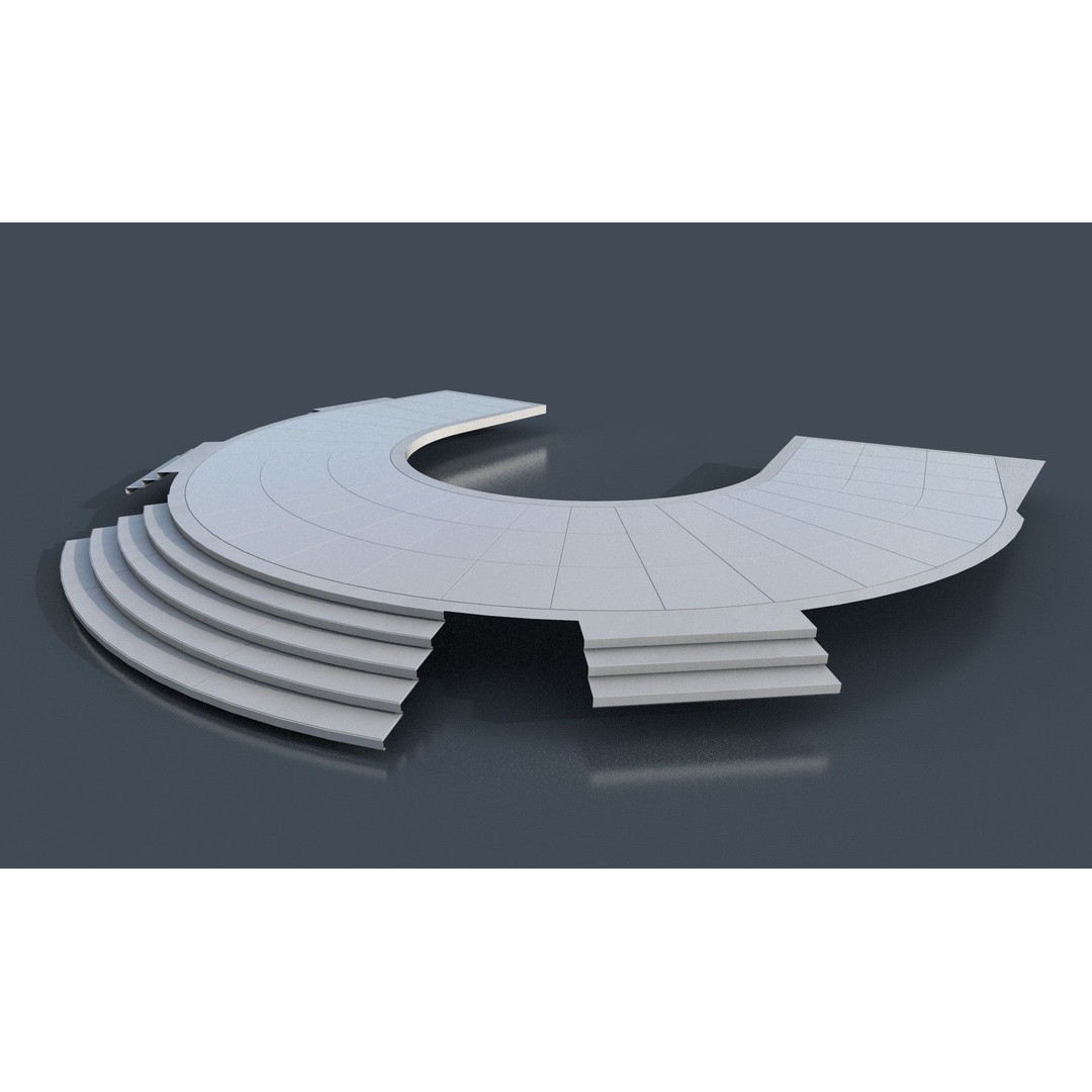 CloudCity Upper Corridors 3D Model – Low Poly Sci-Fi Assets, FBX - View 45