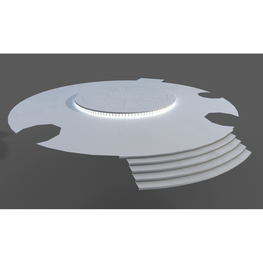 CloudCity Upper Corridors 3D Model – Low Poly Sci-Fi Assets, FBX - View 46