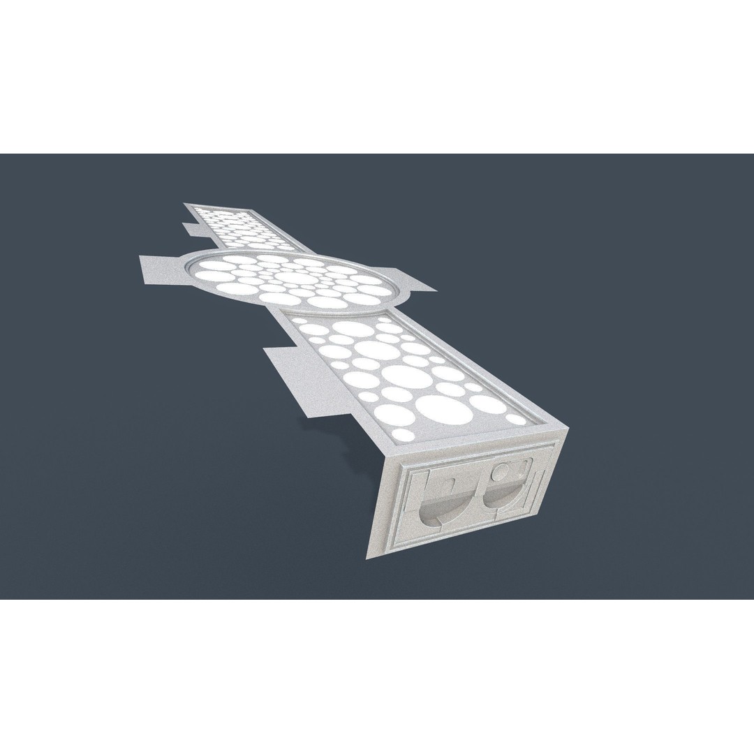 CloudCity Upper Corridors 3D Model – Low Poly Sci-Fi Assets, FBX - View 47