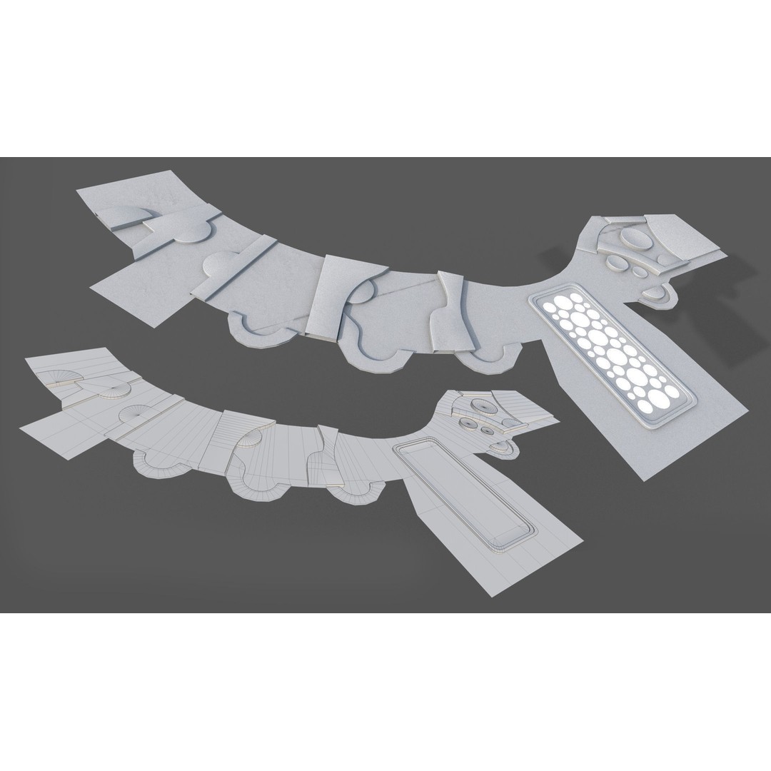 CloudCity Upper Corridors 3D Model – Low Poly Sci-Fi Assets, FBX - View 50