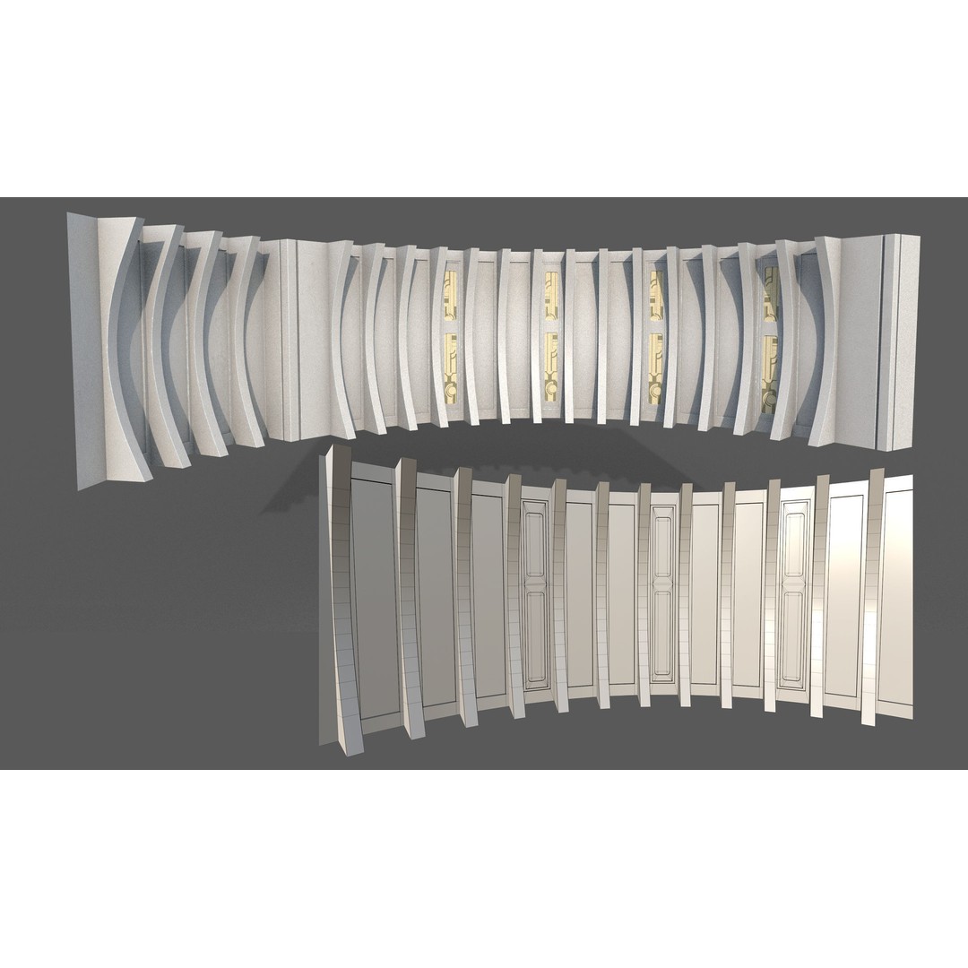 CloudCity Upper Corridors 3D Model – Low Poly Sci-Fi Assets, FBX - View 52
