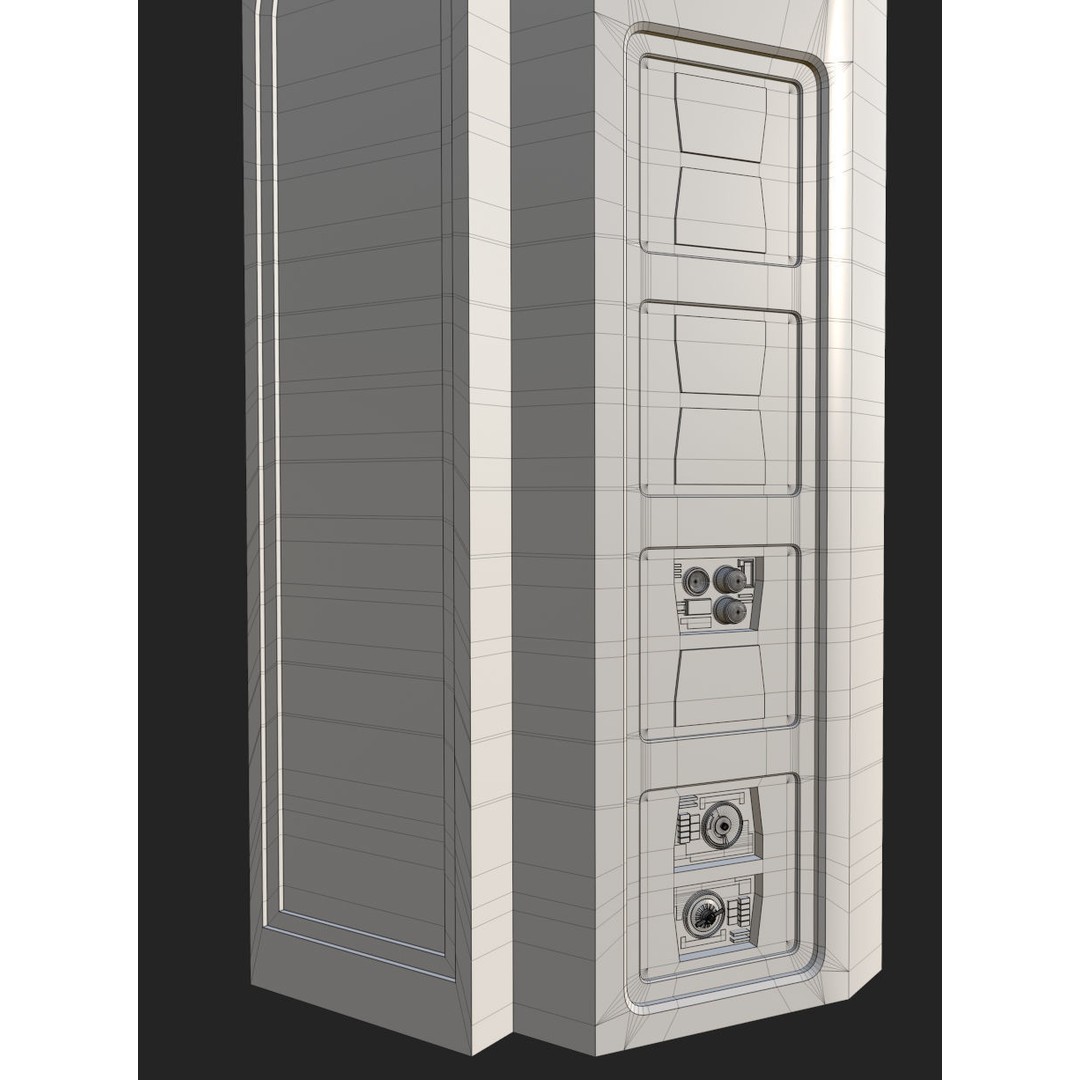 CloudCity Upper Corridors 3D Model – Low Poly Sci-Fi Assets, FBX - View 59