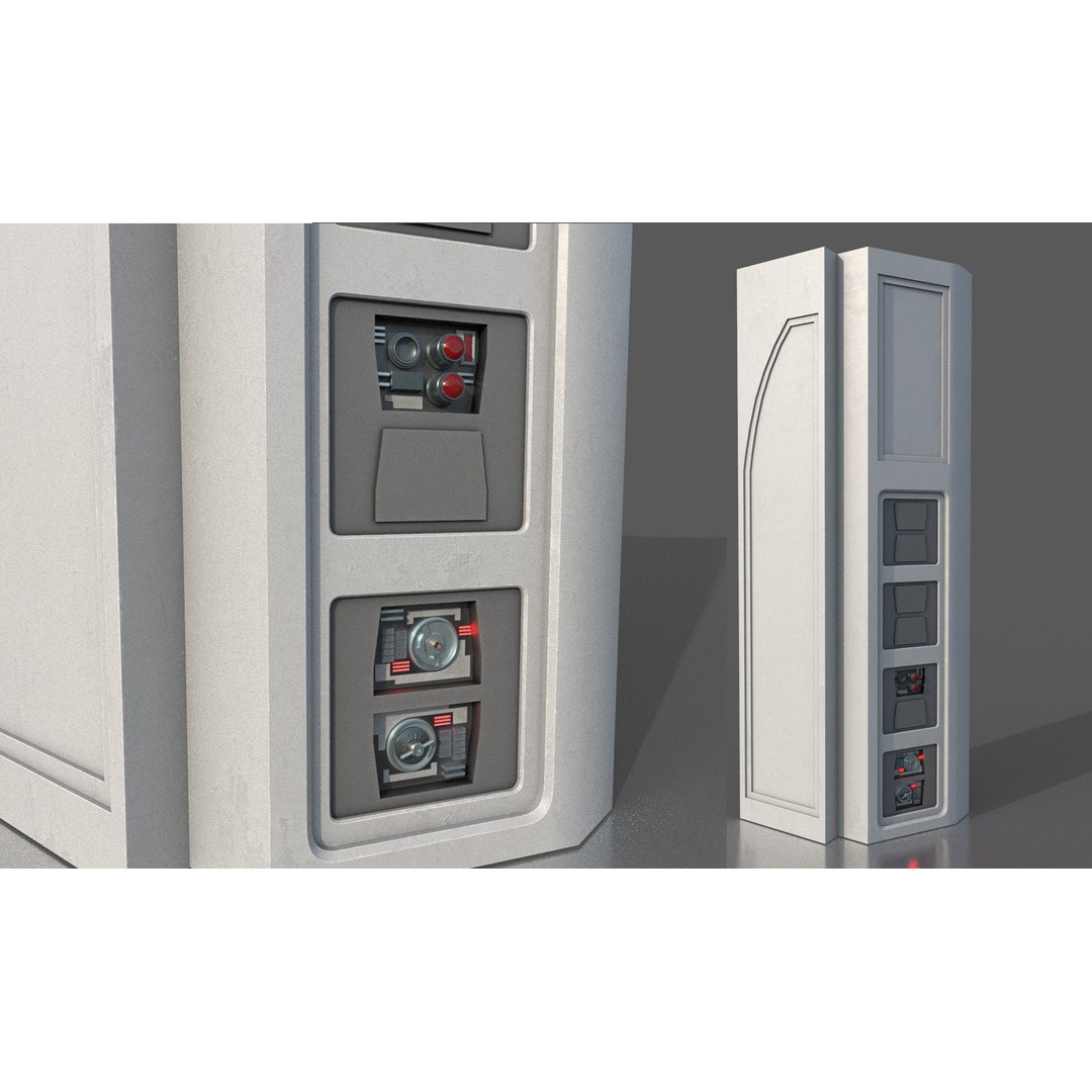 CloudCity Upper Corridors 3D Model – Low Poly Sci-Fi Assets, FBX - View 60