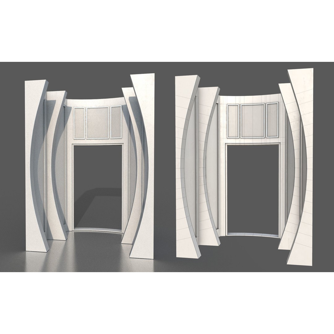 CloudCity Upper Corridors 3D Model – Low Poly Sci-Fi Assets, FBX - View 61