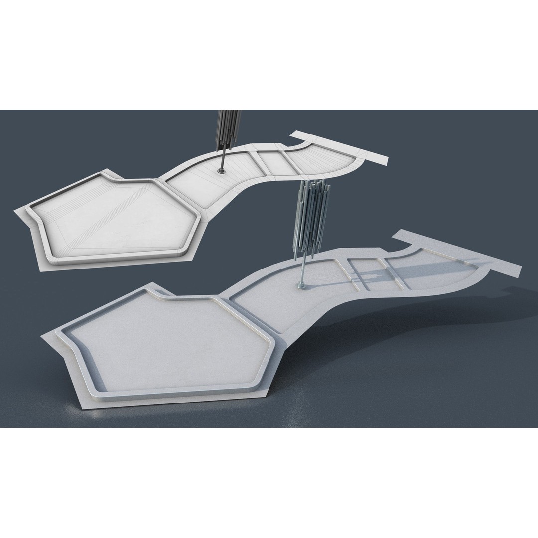CloudCity Upper Corridors 3D Model – Low Poly Sci-Fi Assets, FBX - View 74