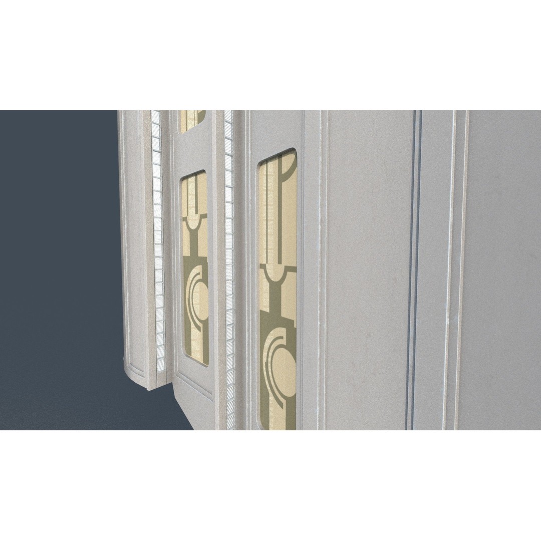 CloudCity Upper Corridors 3D Model – Low Poly Sci-Fi Assets, FBX - View 78