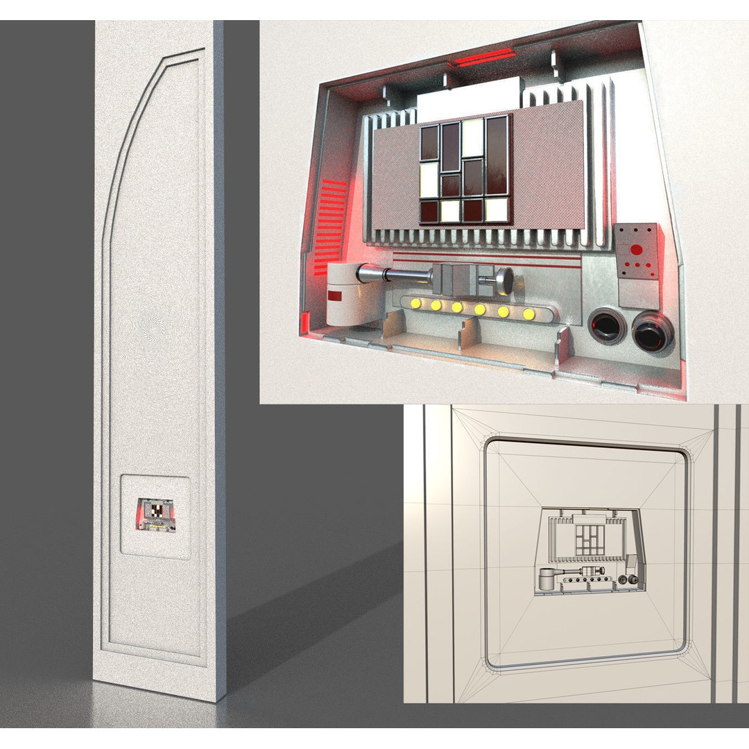 CloudCity Upper Corridors 3D Model – Low Poly Sci-Fi Assets, FBX - View 79