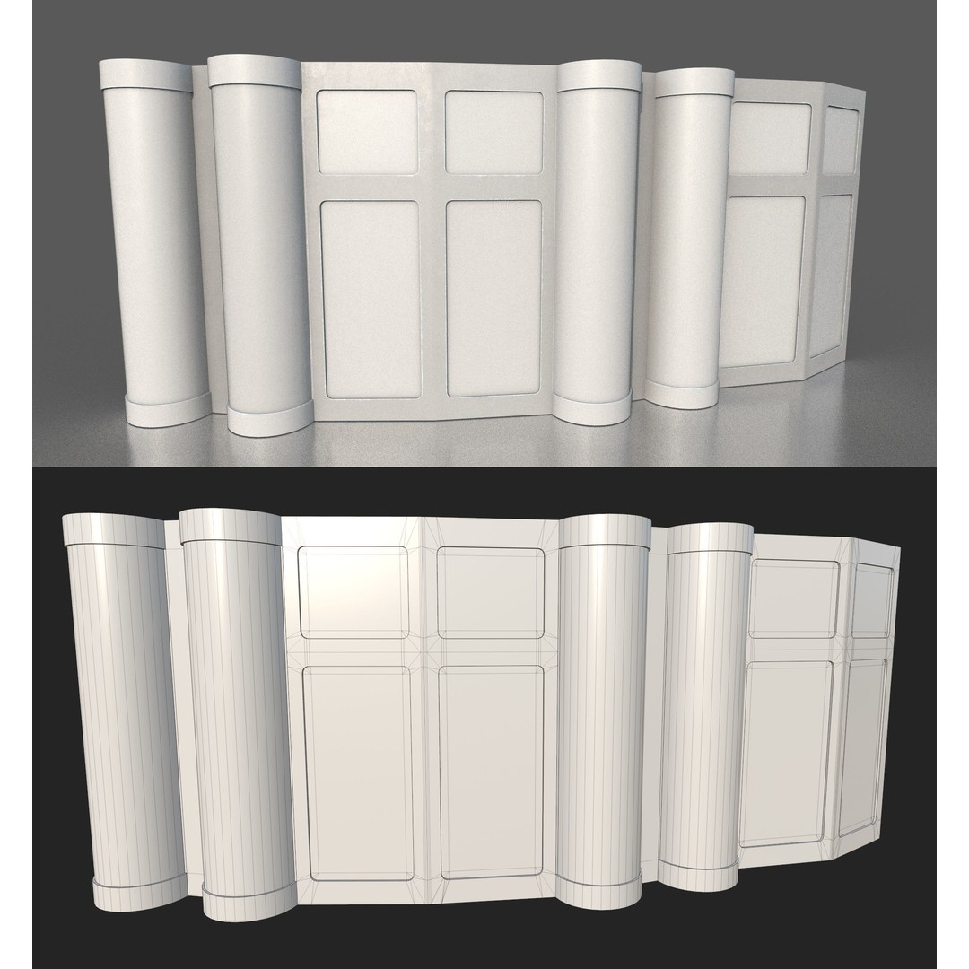 CloudCity Upper Corridors 3D Model – Low Poly Sci-Fi Assets, FBX - View 81