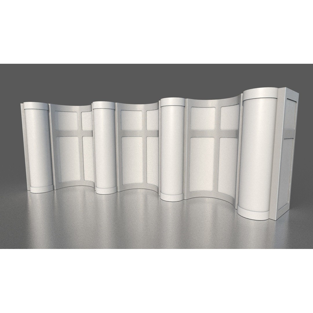 CloudCity Upper Corridors 3D Model – Low Poly Sci-Fi Assets, FBX - View 82