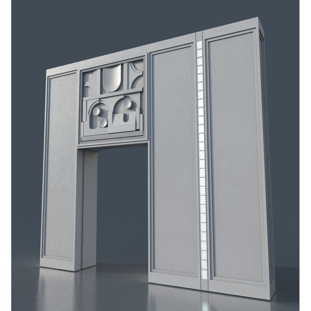 CloudCity Upper Corridors 3D Model – Low Poly Sci-Fi Assets, FBX - View 88