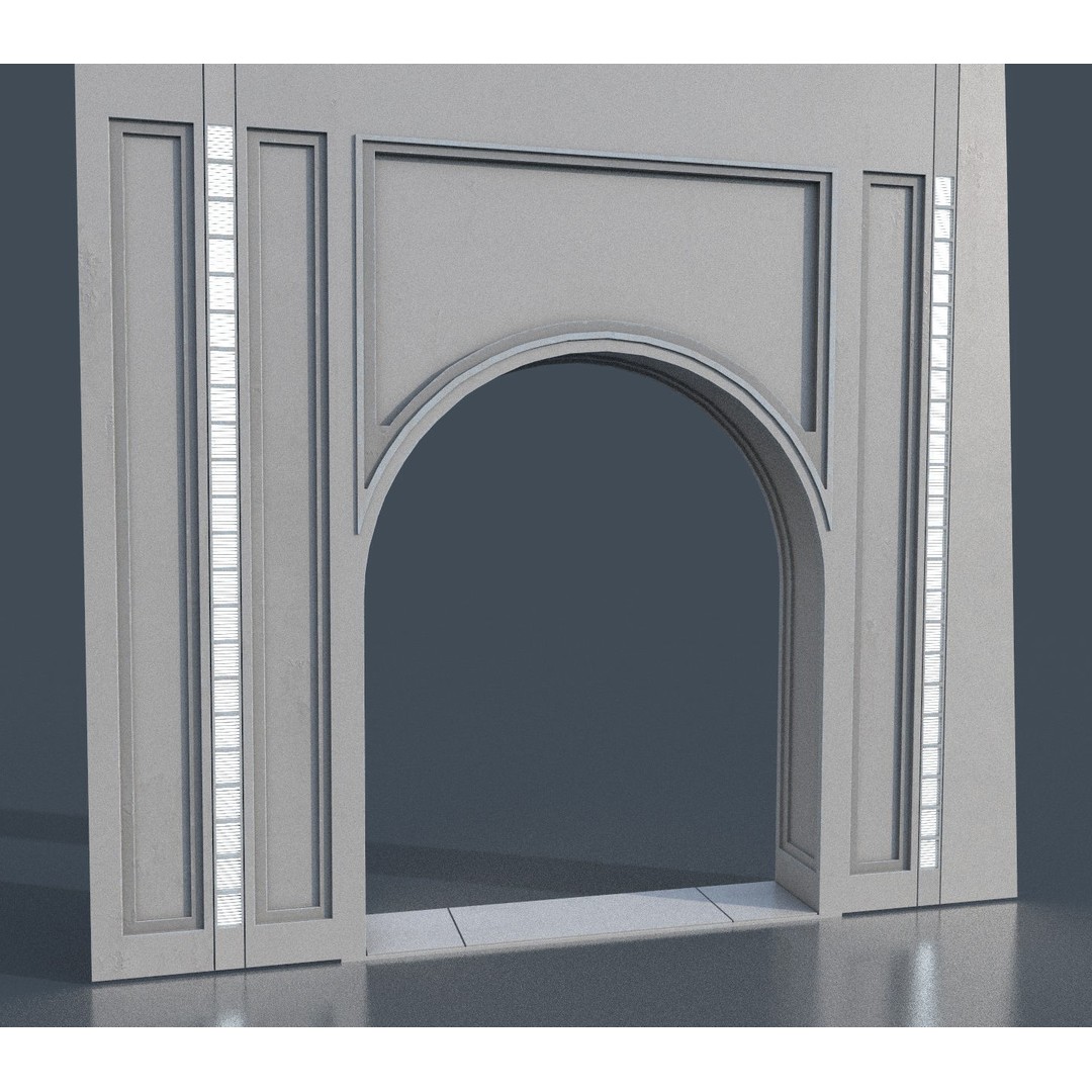 CloudCity Upper Corridors 3D Model – Low Poly Sci-Fi Assets, FBX - View 90