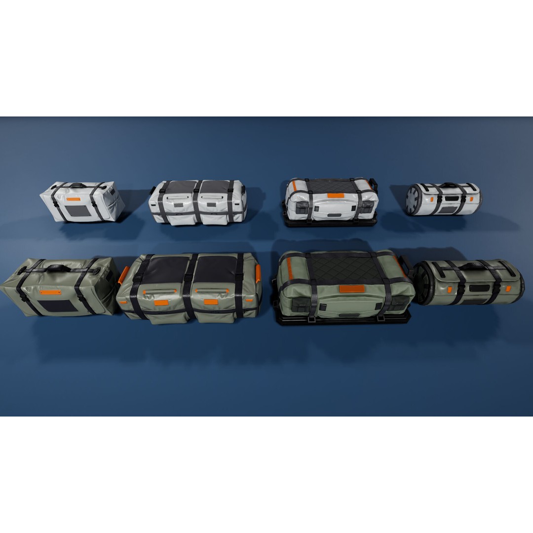 Sci-Fi Cargo 3D Model – Low Poly Props Pack for Games, FBX - View 8