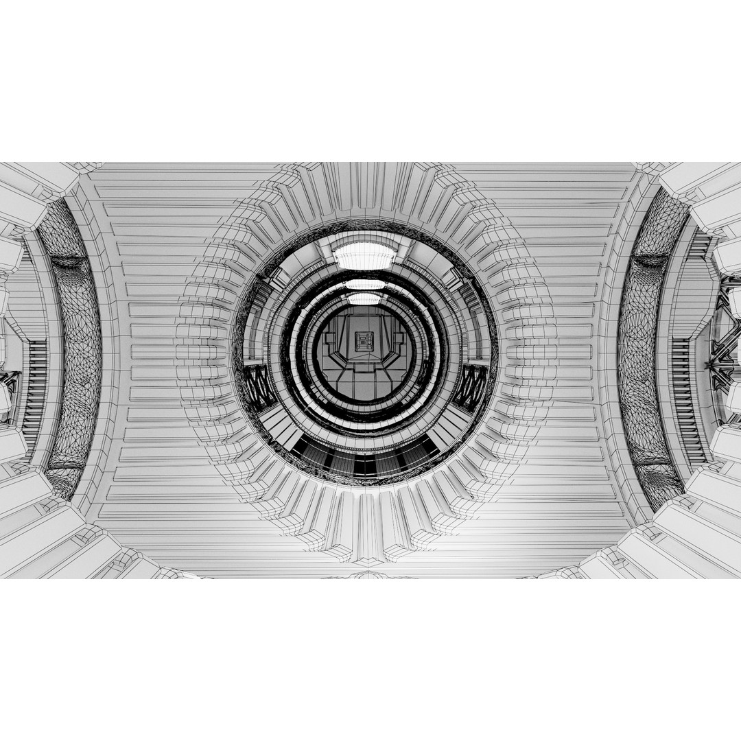 Spaceship Corridor 3D Model – PBR Sci-Fi Interior, FBX, Blender - View 16