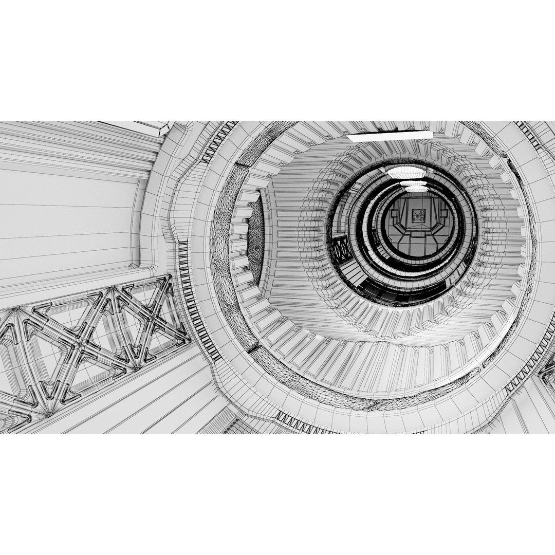 Spaceship Corridor 3D Model – PBR Sci-Fi Interior, FBX, Blender - View 18