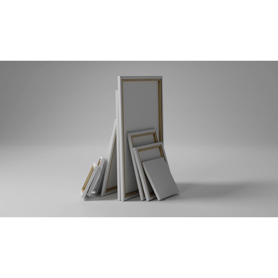 Painting Canvases 3D Model – Low Poly Collection for Art Display, FBX