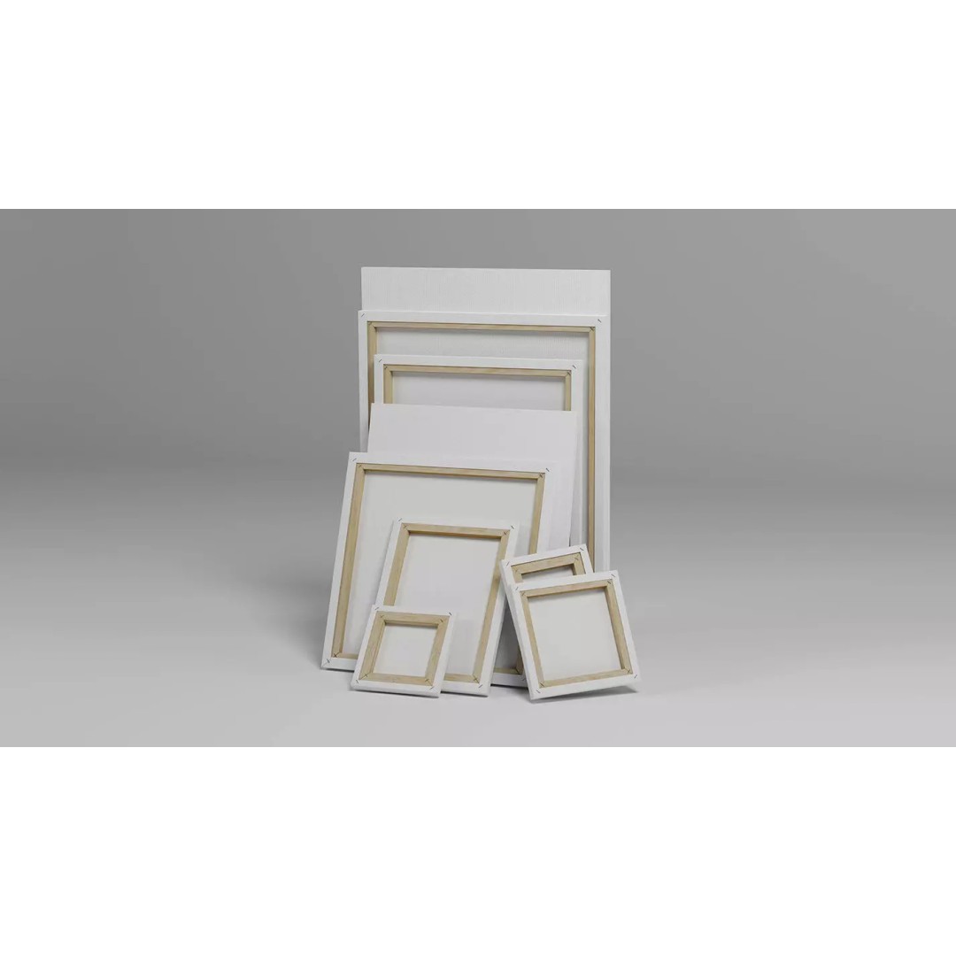 Painting Canvases 3D Model – Low Poly Collection for Art Display, FBX - View 2