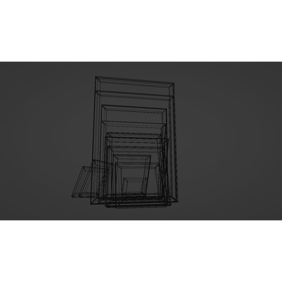 Painting Canvases 3D Model – Low Poly Collection for Art Display, FBX - View 29