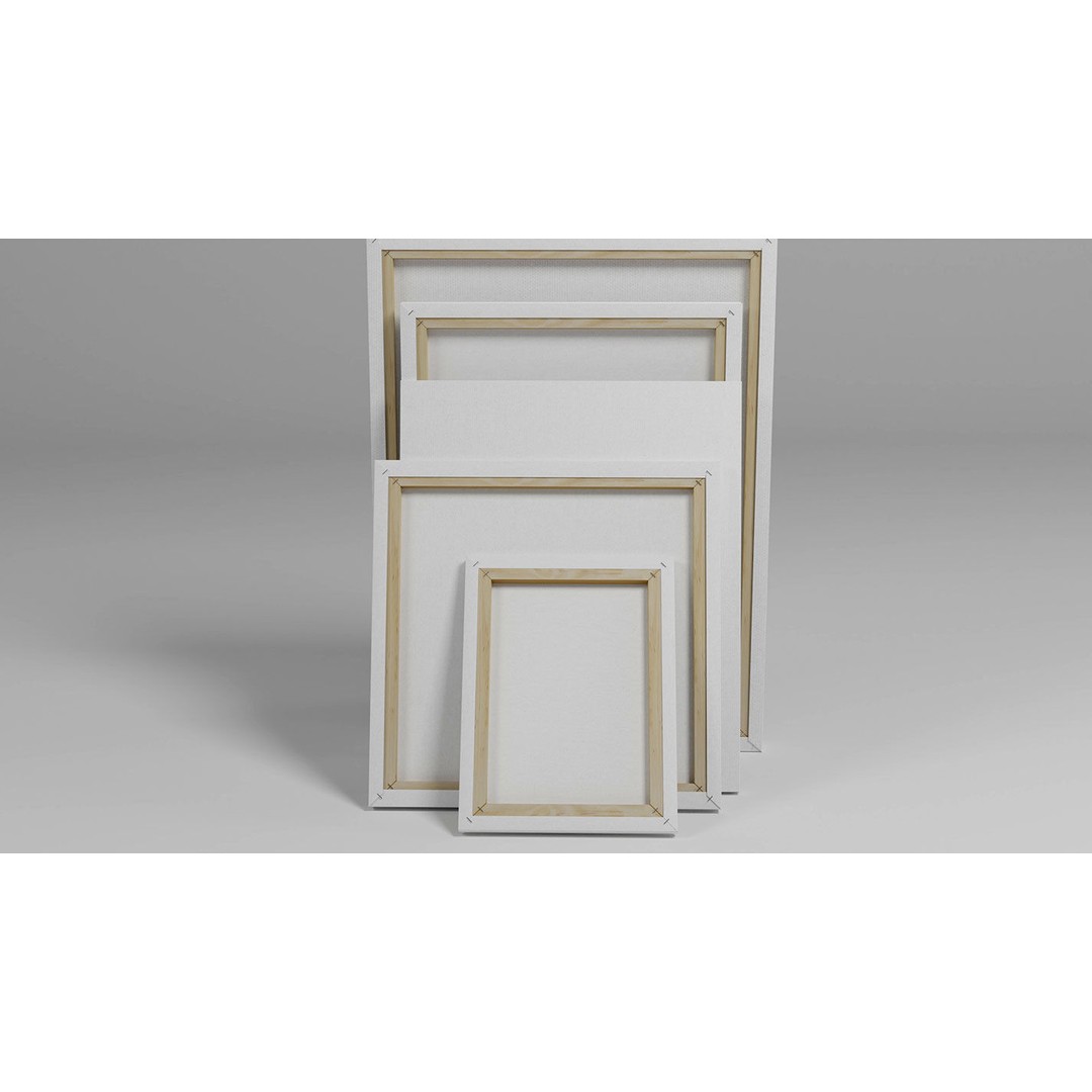 Painting Canvases 3D Model – Low Poly Collection for Art Display, FBX - View 3