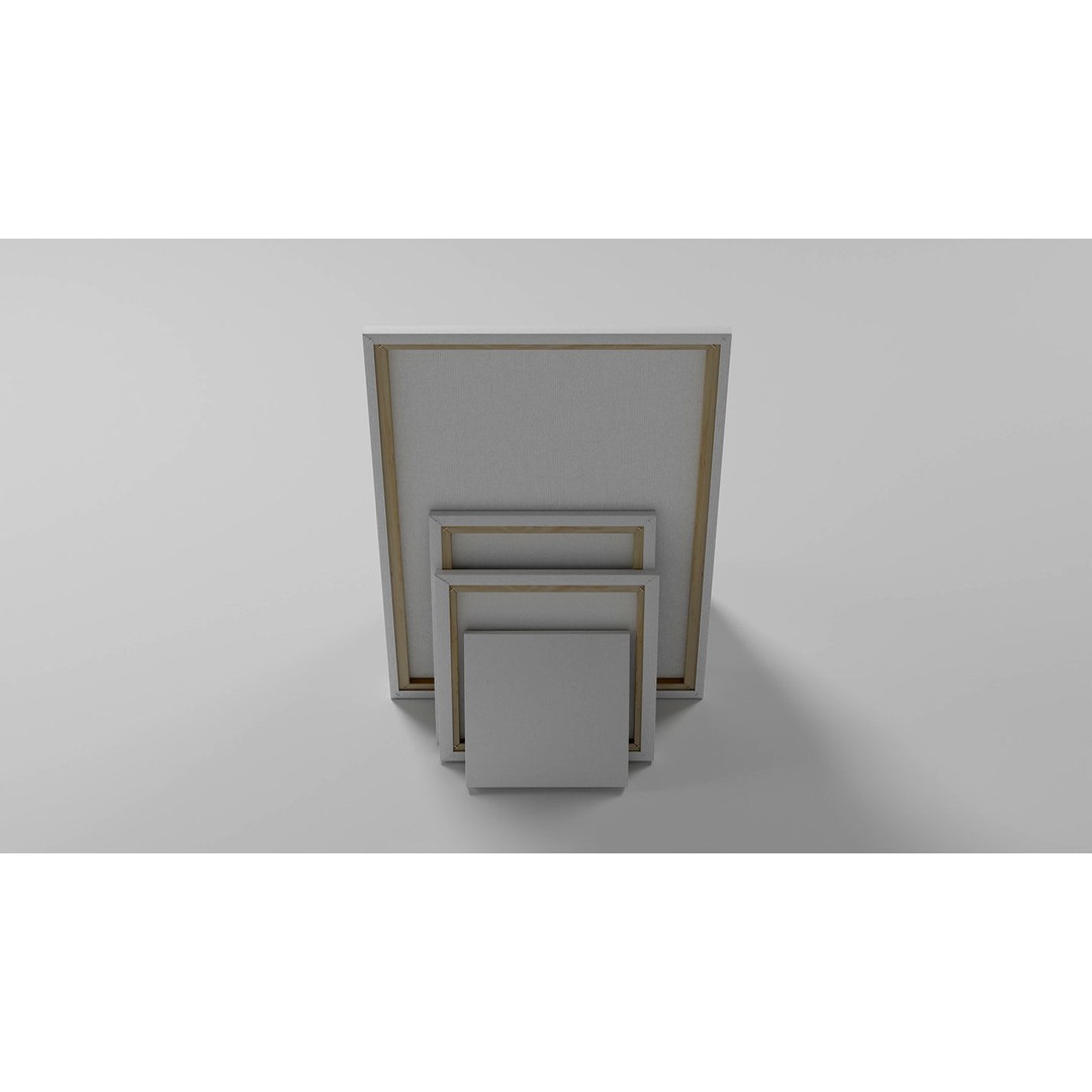 Painting Canvases 3D Model – Low Poly Collection for Art Display, FBX - View 49