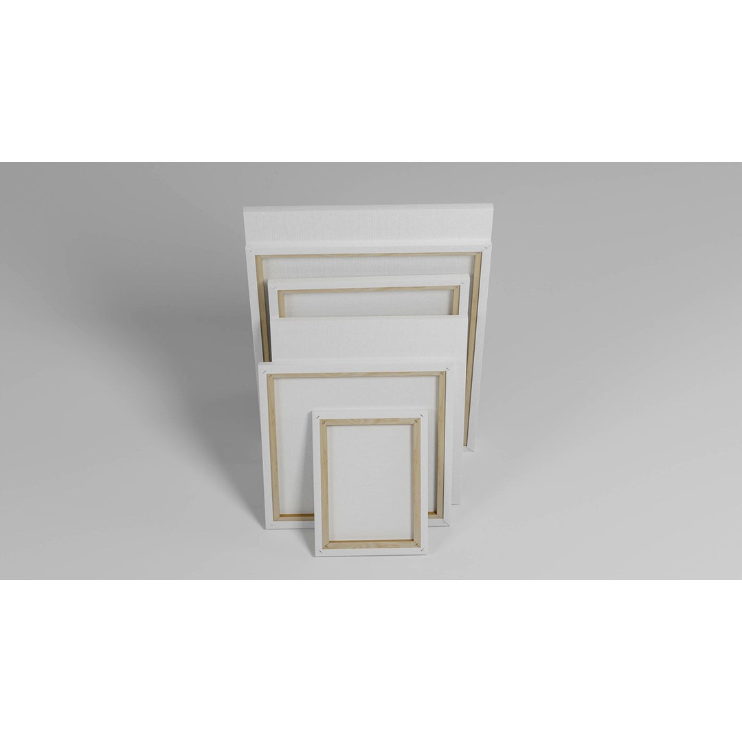 Painting Canvases 3D Model – Low Poly Collection for Art Display, FBX - View 50