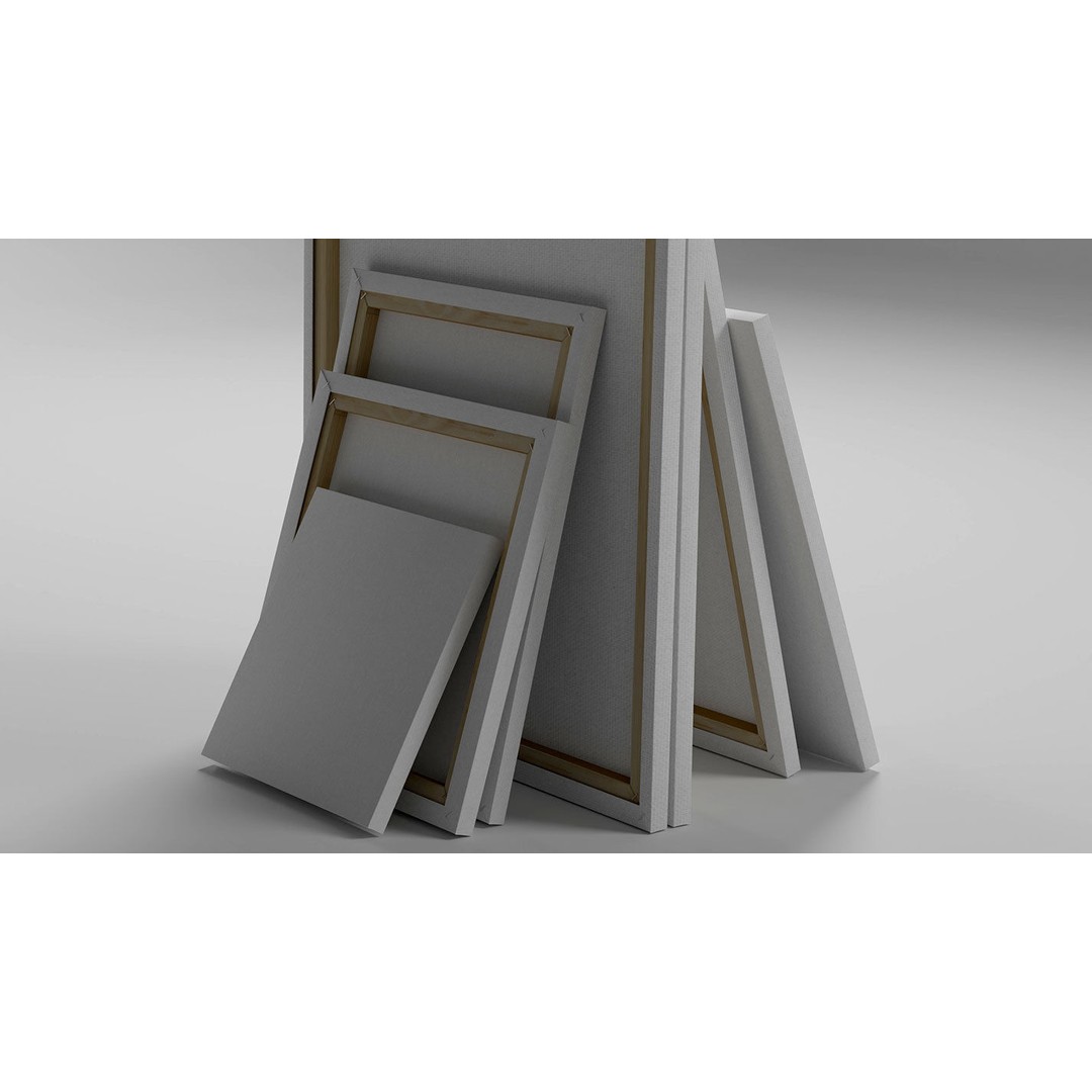 Painting Canvases 3D Model – Low Poly Collection for Art Display, FBX - View 8